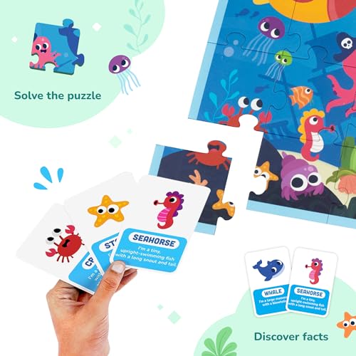 Image of Underwater Jigsaw Puzzles for Toddlers | Where is it? Sassy Sea - LoveDabble | Sea Animals Flashcards for Kids | Learning Toys & Puzzles for Kids | Birthday Gifts for Boys and Girls