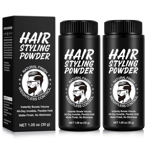ABOUME Hair Styling Powder, Volumizing & Texture Powder for Men and Women & All Hair Types, All-Day Invisible Hold, Matte Finish and Non-Sticky (2pcs)