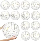 Chitidr 12 Pcs Large Beach Balls 24 Inch Volleyball Pool Clear Ball Beach Summer Parties Round Shaped Confetti Pool Party Decorations Inflated Party Ball for Summer Parties Birthday Pool Favors