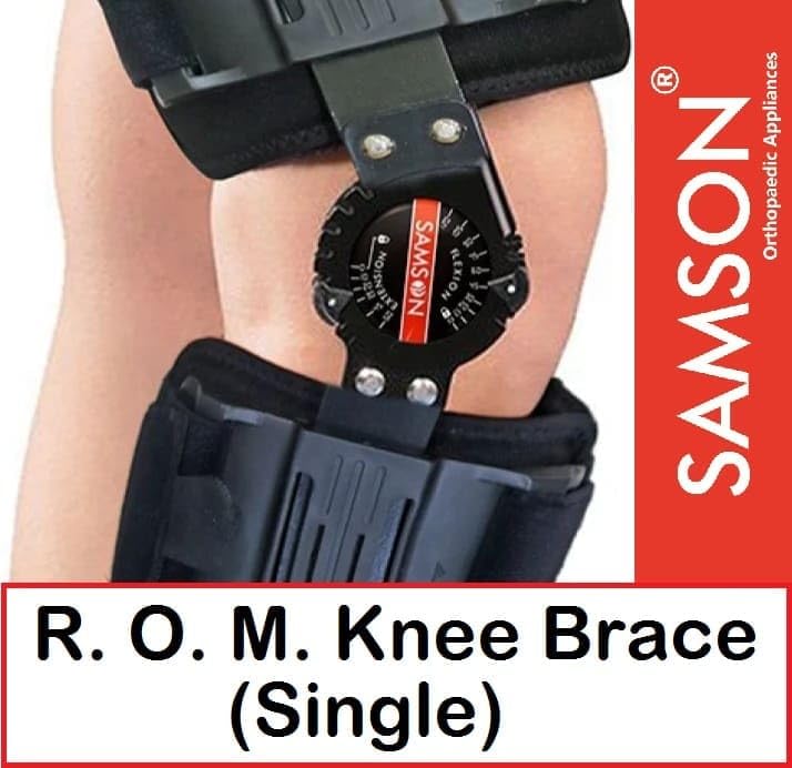 Image of Samson R.O.M. Adjustable Knee Brace for Multiple Orthopedic Problems like Tendon or Ligament Injuries, ACL or PCL Injuries, Osteoarthritis of Knee, Post-Op Rehabilitation (Universal Size) (1 Piece)