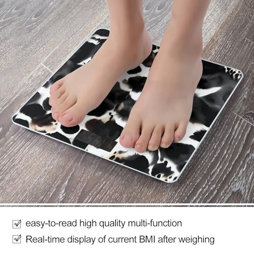Báscula digital de vidrio templado con diseño Cow Fur miniatura 5