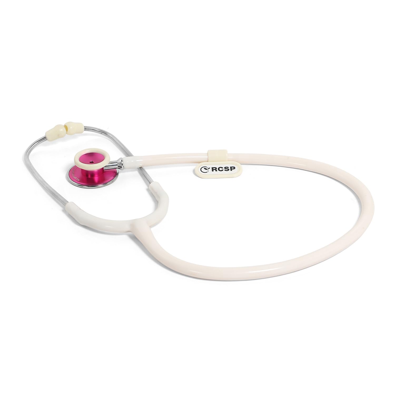 RCSP Stethoscope for Doctors and Professional Medical Student Light Weight Jointless Tube Soft Earknobe MICRO AL White Aluminium Chest Piece 1