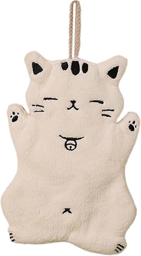 ZAYIUKI Serviettes à Main en Forme de Chat,Serviettes de Cuisine Mignonnes pour 