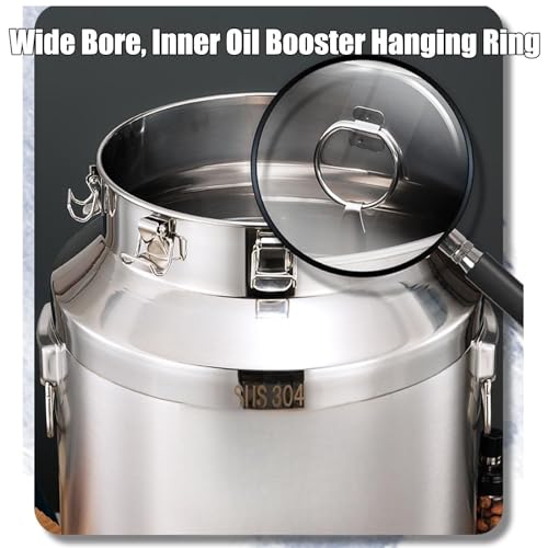 Fermenter aus Edelstahl mit Luftschleuse, Lebensmittelqualität, Aufbewahrungseimer für das Brauen von Bier und Wein zu Hause