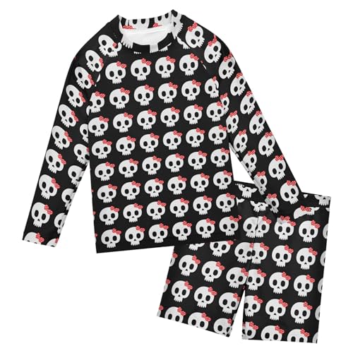 Skull Baby Boys' Toddler Long Sleeved Rashguard Swim Bathing Suit Set B0404410