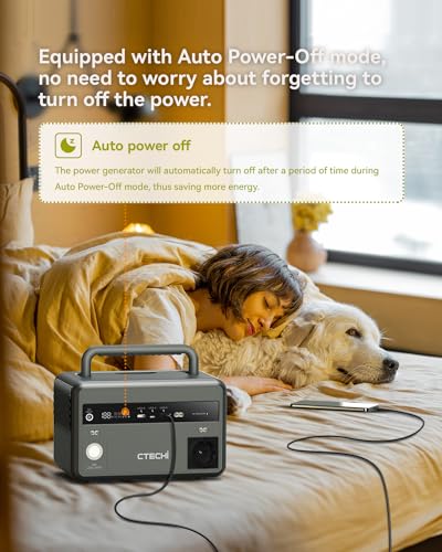 CTECHi 300W Tragbare Powerstation mit 100W Faltbares Solarpanel, 299Wh Solar Generator mit 230V/300W AC Ausgang, Mobile Stromversorgung Generatoren mit LiFePO4-Batterie für... – Bild 6
