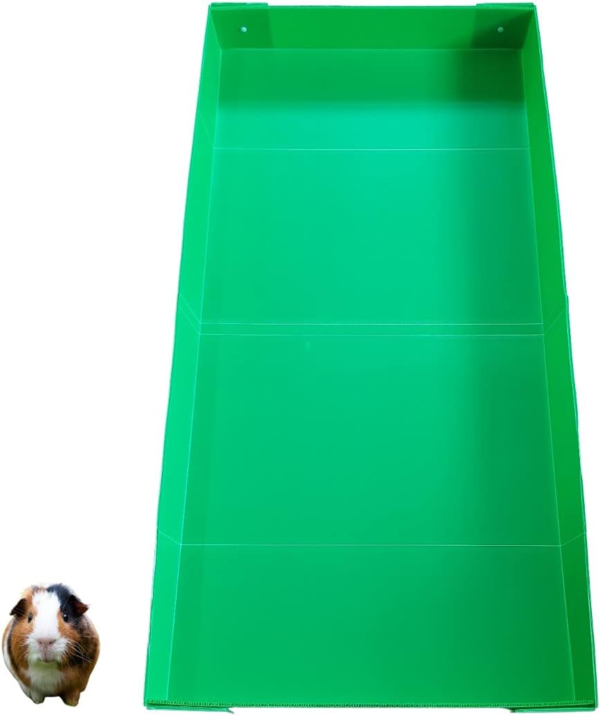 Corrugated Plastic Cage Liner Base for C&C Cage - for use with 13.8" Grids ONLY! NOT Measured by Feet- Coroplast Used with C&C Cages for Guinea Pigs, Hedgehogs, and Rabbits (2x4, Black)