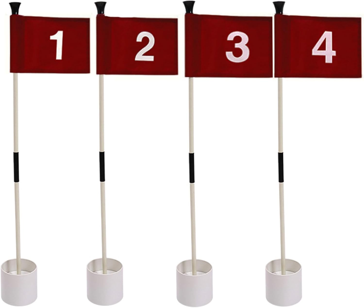 Golf Green Flag Pole 83cm - Practice Flag Set with Cup - Professional Course Green Training Kit