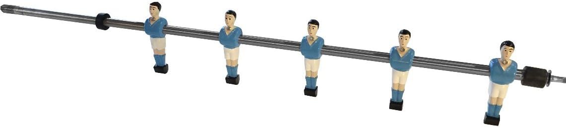 René Pierre Foosball Table Replacement Plain Steel Rod with Blue Men - 14mm