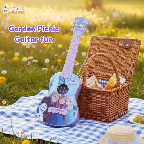 Image of Disney Frozen Guitar for Kids Age 3+ Years, Musical Toy Guitar with Sound, Lightweight Beginner Instrument for Boys & Girls, Pretend Play & Early Music Learning