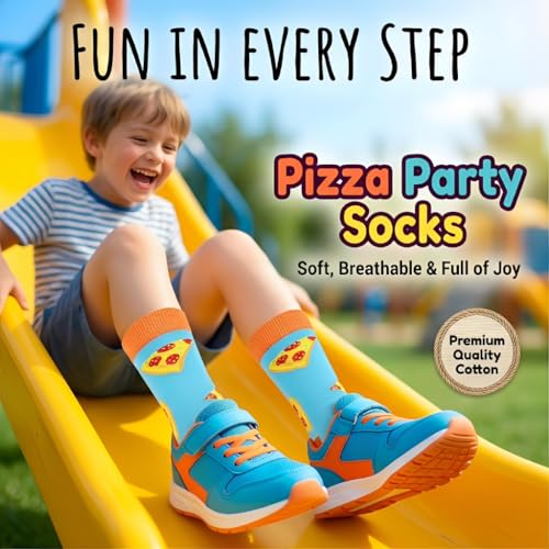 Crazy Socks for Kids Boys Socks 10-12 Years Old Silly Funny School Dress 6-8 Fun Pizza Sock Birthday Christmas Gift — view 5