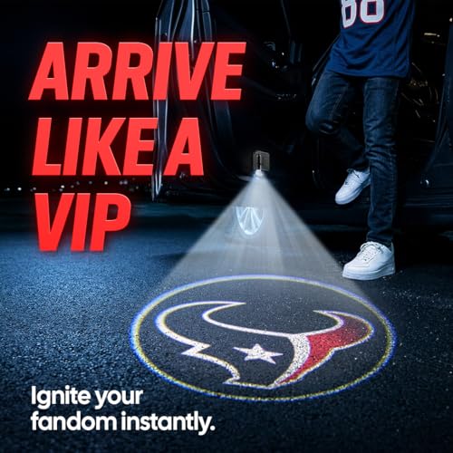 Image of LED Car Door Light - Officially Licensed NFL Wireless Projector - Show Your Team Pride - Battery Powered, Easy Install