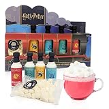 Harry Potter Hot Chocolate Gift Set - Hogwarts Express Coco Train of 4 x 42g Colour Changing Choxcolate Drinks with Marshmallows. Harry Potter Gifts for Stocking Fillers, Christmas Gifts for Kids