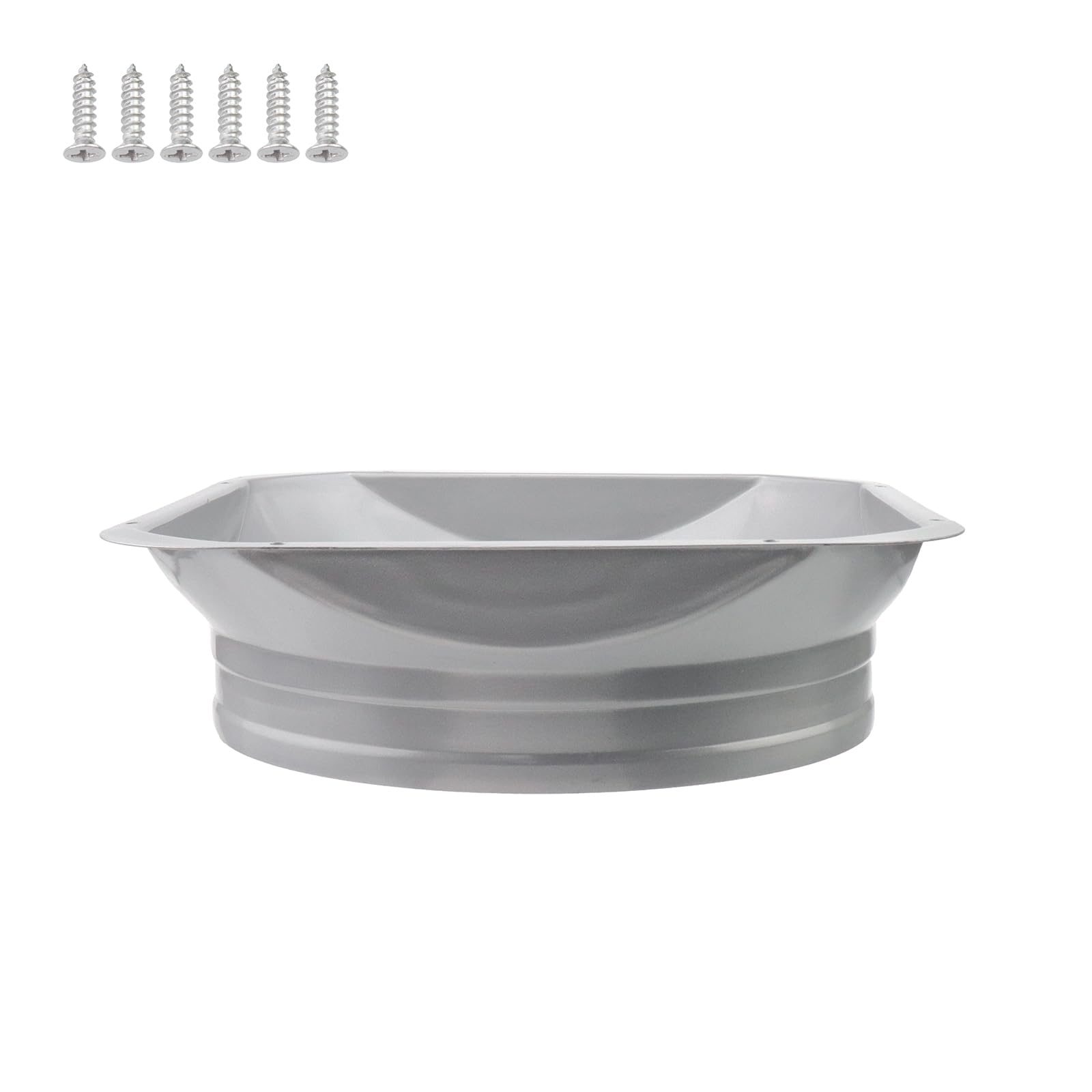 Antrader Brida de conector de conducto de 10 pulgadas, brida recta de metal cuadrada a redonda, conducto de aire para ventilación, refrigeración, calefacción y sistemas de aire acondicionado, 1 unidad