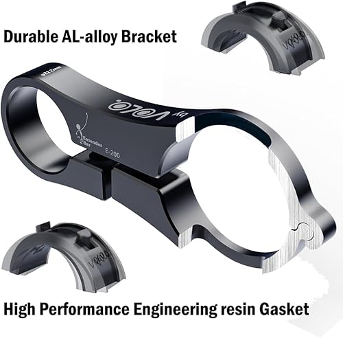 Miniatura 4 de Volo - Extensor de barra estable de aluminio duradero para manillar de bicicleta, soporte de montaje para bicicleta, soporte para soporte de