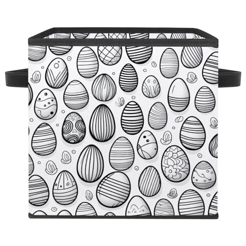 Boîte de rangement pliable noire et blanche pour étagère et cube
