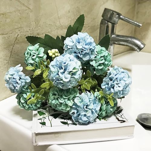 Centre de table de mariage hortensias en soie 31 cm