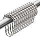 20 STK Gardinenhaken für Ringe, Edelstahl Duschvorhang Haken mit Kugel Gleitsystem Rostfreie Vorhangringe Duschvorhangringe Gardinenringe zum öffnen für Schlafzimmer Küche (Silber)