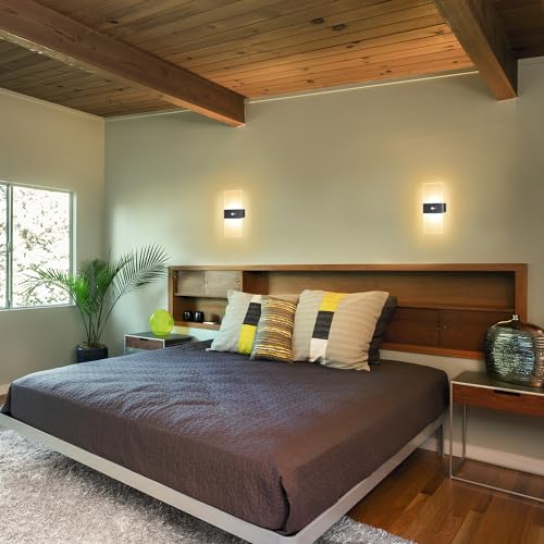 Image of LED Wall Sconces | Wall Lights with 2000mAh Battery Operated,Rechargeable,Sensing Mode and Constant Light Mode,Acrylic Wall Sconce,Warm White,3000K,Cordless Wall Light (1Pcs), (CW2R)