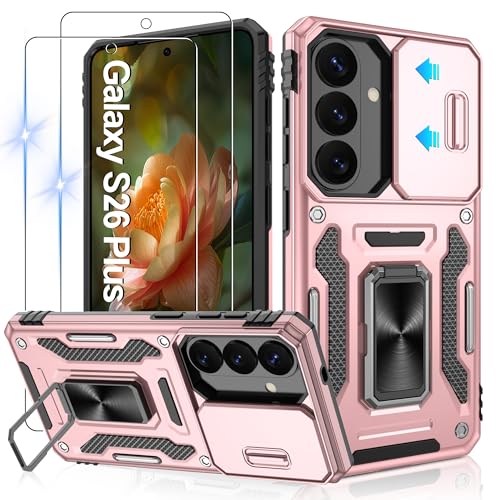 Coque Samsung S26 Plus antichoc rose gold protecteur écran et support intégré