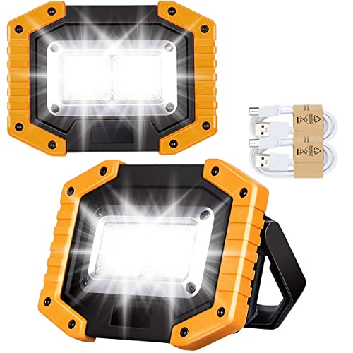 Edasion 30W Rechargeable LED Work Light, 2 Pack