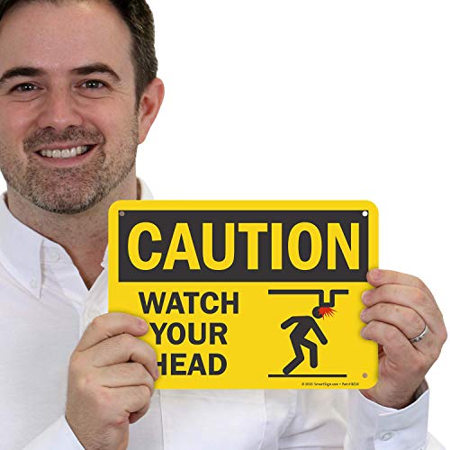 Please Mind Your Head Warning Sign Stock Photo - Download Image Now