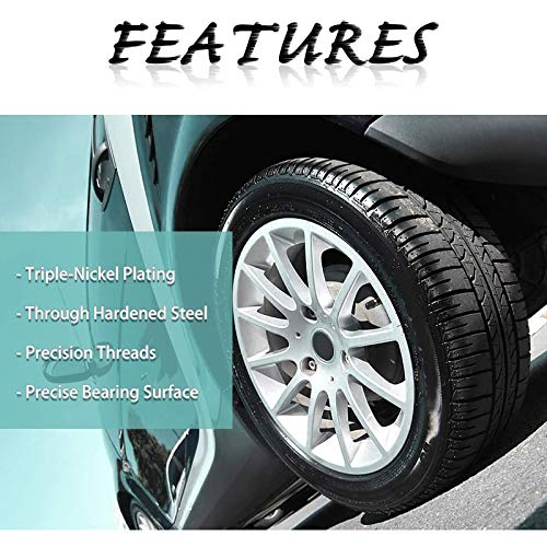Ledkingdomus Lug Nut 1/2 X 20 Chrome, 20Pcs Bulge Acorn Wheel Lug Nuts 1.38" Tall 3/4" Hex - Compatible With Ford Mustang Explorer Dodge Ram 1500 Nitro Cherokee Wrangler Grand Cherokee Liberty #TOP3