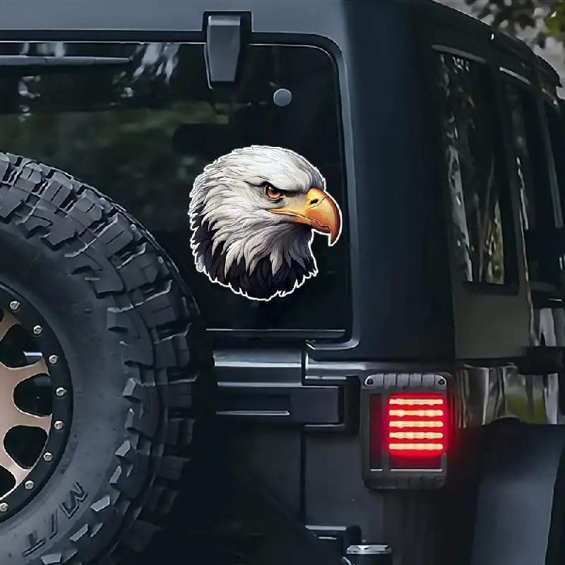 Bald Eagle Head PVC Vinyl Car Decals Stickers Waterproof Self-Adhesive Decals for Cars, Laptops, Trucks, Motorcycles Wall Window Luggage Scratch Cover Door Decor Sticker image 5
