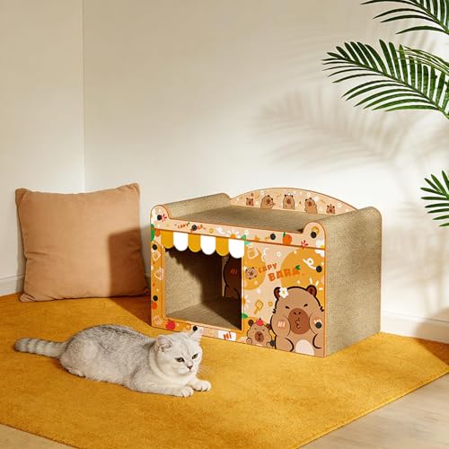 Maison à chat en carton robuste Sharplace cabane lapin intérieur - 6