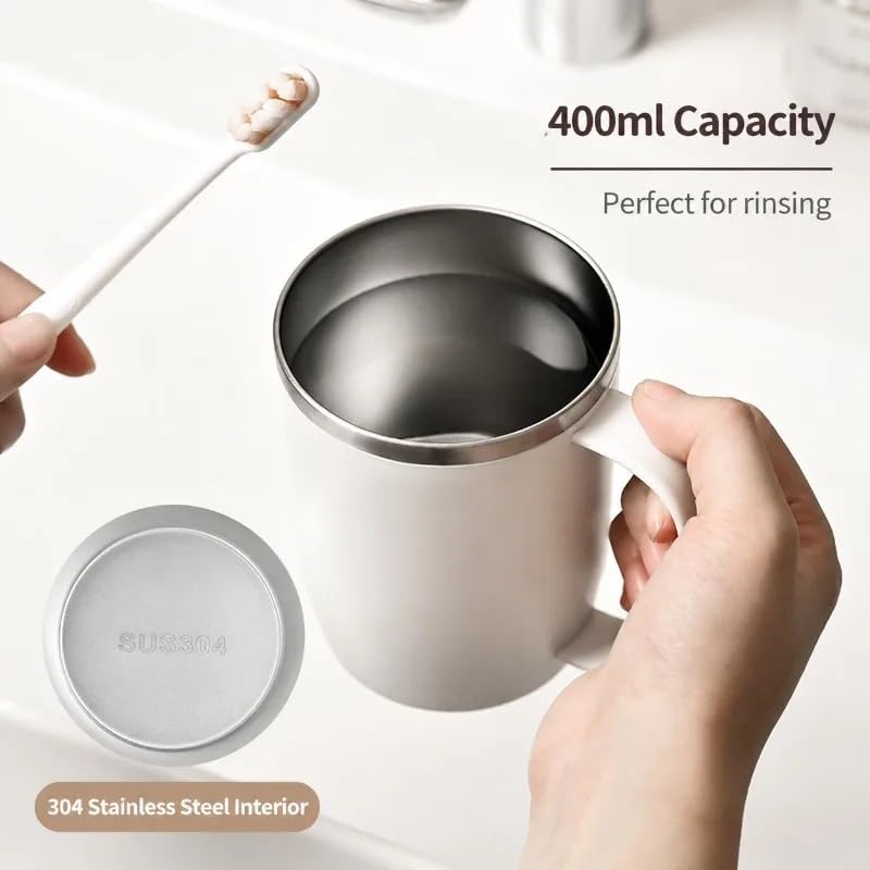 Soporte Magnético for Vaso De Cepillo Dientes Acero Inoxidable 304, Sin Perforación con Mango, for Baño para cepillos de Dientes