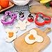 Mickey Mouse Sandwich Cutter set, Mickey Head & Side Face & glove & Shoes Cartoon Shapes Sandwich Cutters Cookie Cutters Vegetable cutters-Food Grade Cookie Cutter Mold for Kids (Big+Small, 8pack)