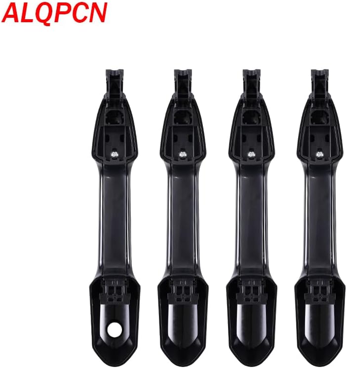 Black Painted 1 Lot Exterior Door Handle Compatible with Toyota RAV4 Highlander Sienna 2019-2024 Without Keyless Entry