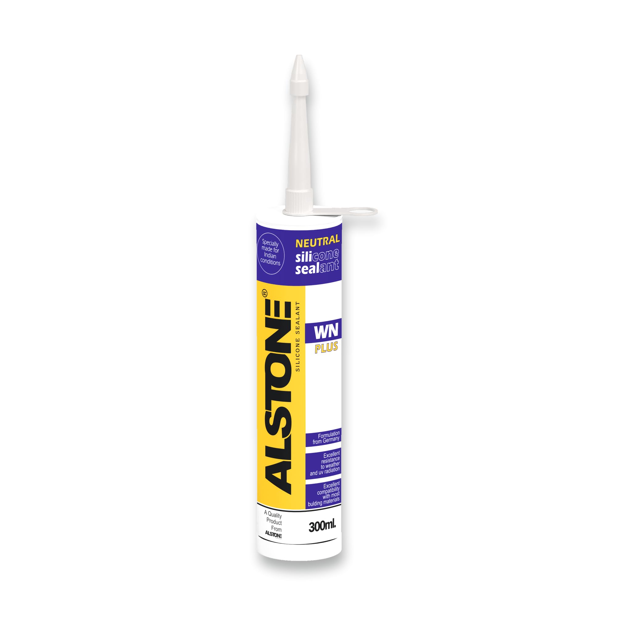 Alstone Neutral Silicone Sealant WN Plus 300ml - Premium Waterproof Adhesive for Construction, High Performance, Multi-Purpose Sealant, Indoor & Outdoor Use - Clear, 300ml (Black) (B0DC7KXRXC) Amazon Price History, Amazon Price Tracker