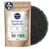 Graines de Nigelle Bio en Vrac   Superaliment, Épice Traditionnelle et Tisane, Immunité et Confort Digestif   Agriculture Biologique   Conditionné en France   Sachet 250 g (125 Tasses)
