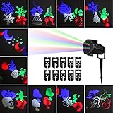 Halloween Projector Lights, Auledio Outdoor IP65 Waterproof Snowflake Landscape Spotlight LED Christmas Projection Light Show for Patio, Lawn, Garden, Holiday and Halloween Decorations