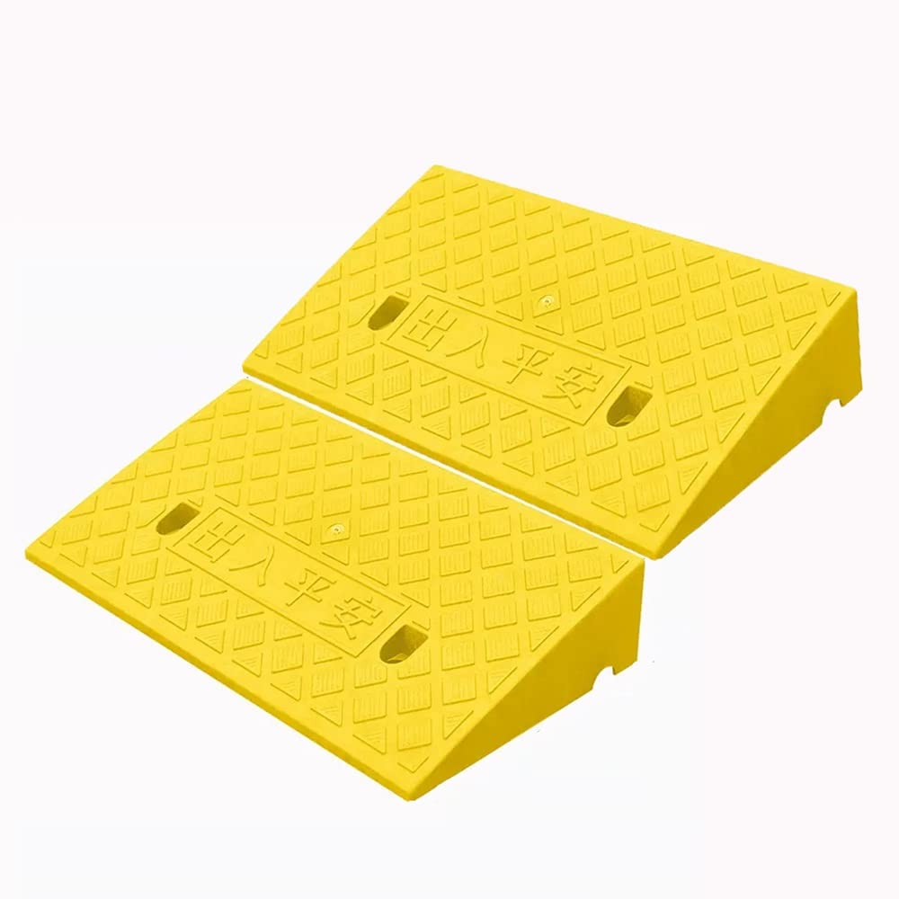 FREAZE Rampe di Cordolo-Rampa per Marciapiedi Leggere per Auto, Rampa di Accesso Rampe di Soglia Portatile per Sedie A Rotelle Biciclette Moto Set di 2 (Size : 49 * 13 * 4cm(19.3 * 5.1 * 1.6in))