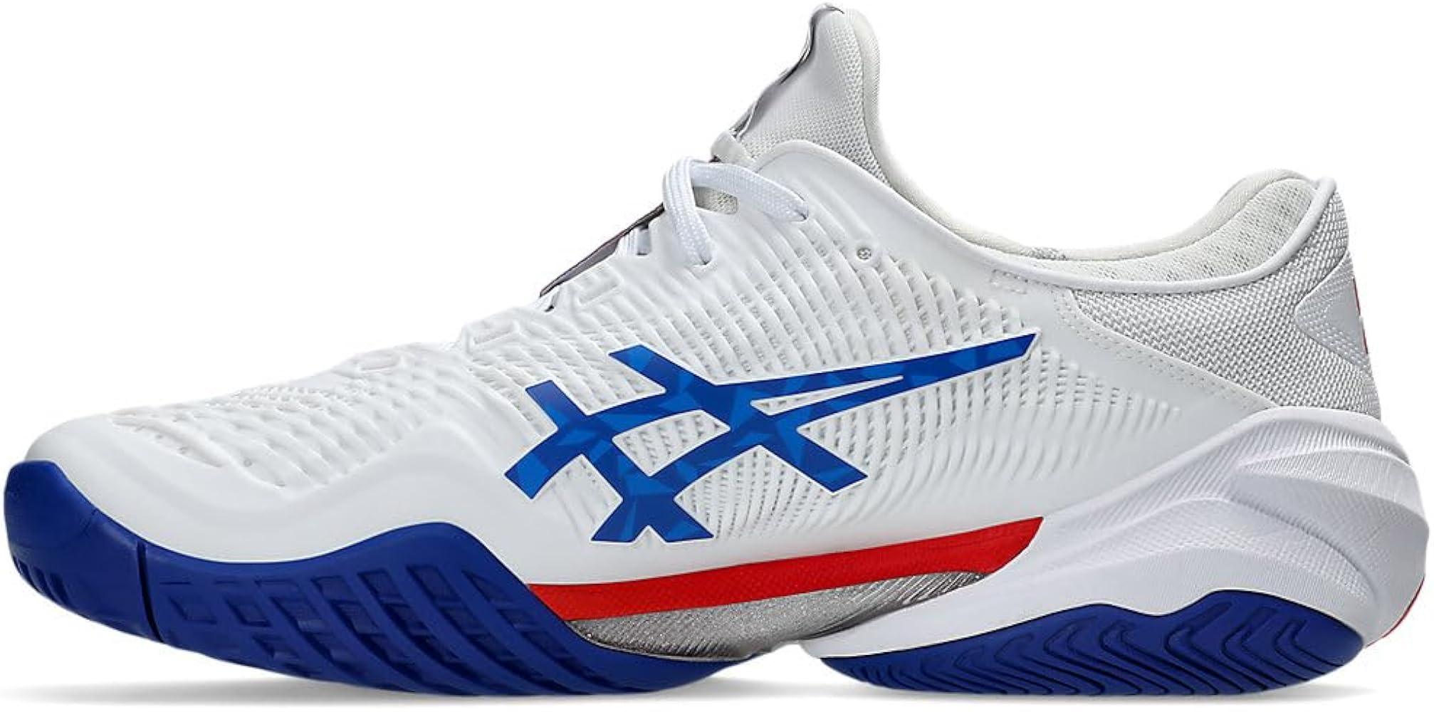 Buy ASICS Mens Court FF 3 Novak White Blue Tennis Shoes - 9 UK