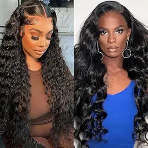 Natural Color 13x6 Deep Wave Lace Front Wigs 24 Inch+13x6 Body Wave Lace Front Wigs 30 Inch