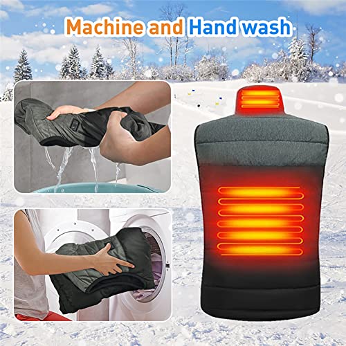 Chaleco calefactable hombre con chalecos invierno cálidos USB eléctricos 4