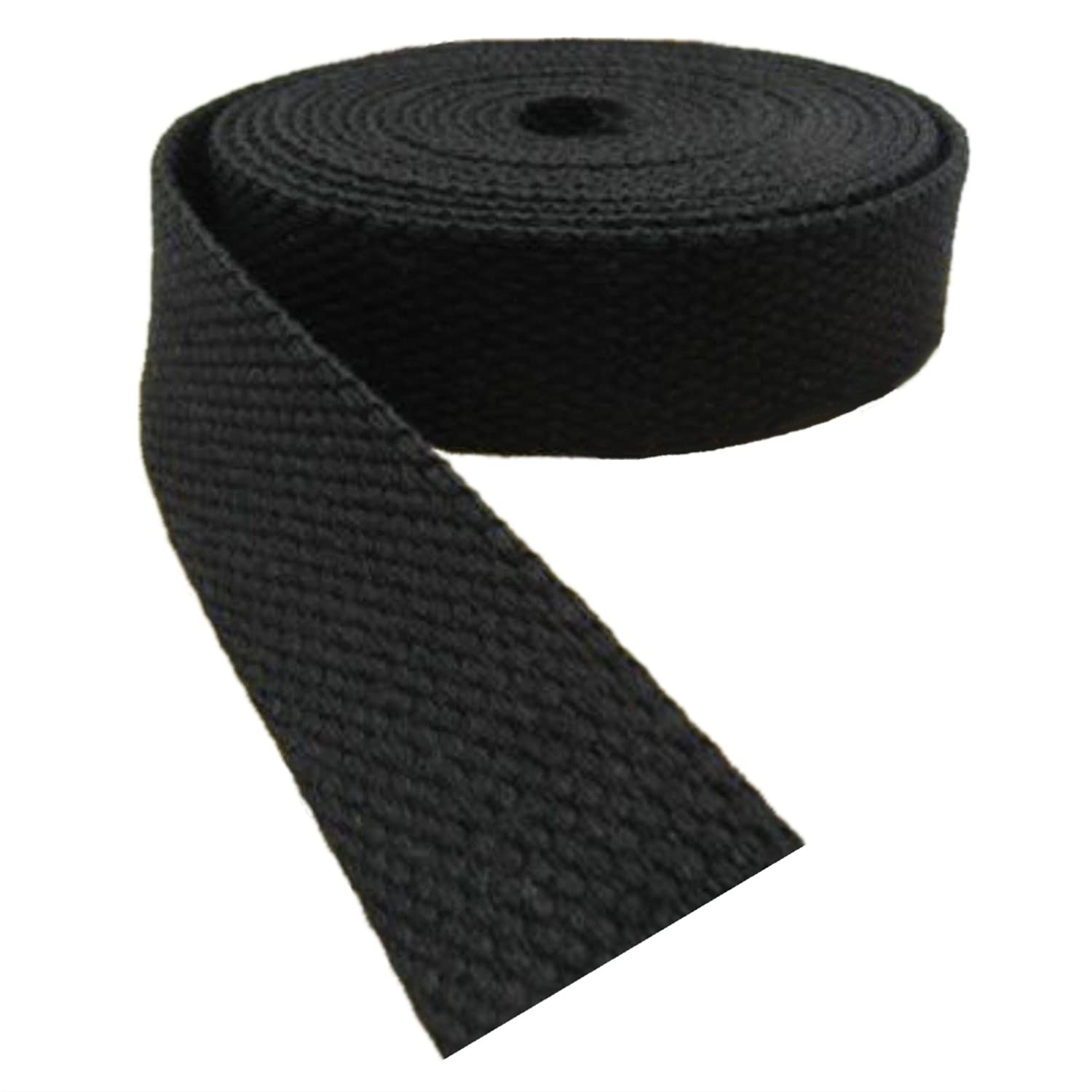 FGJsfhrDTU Webbing, Cotton Multicolor 20-50mm 9 Meters(Black,25 mm)