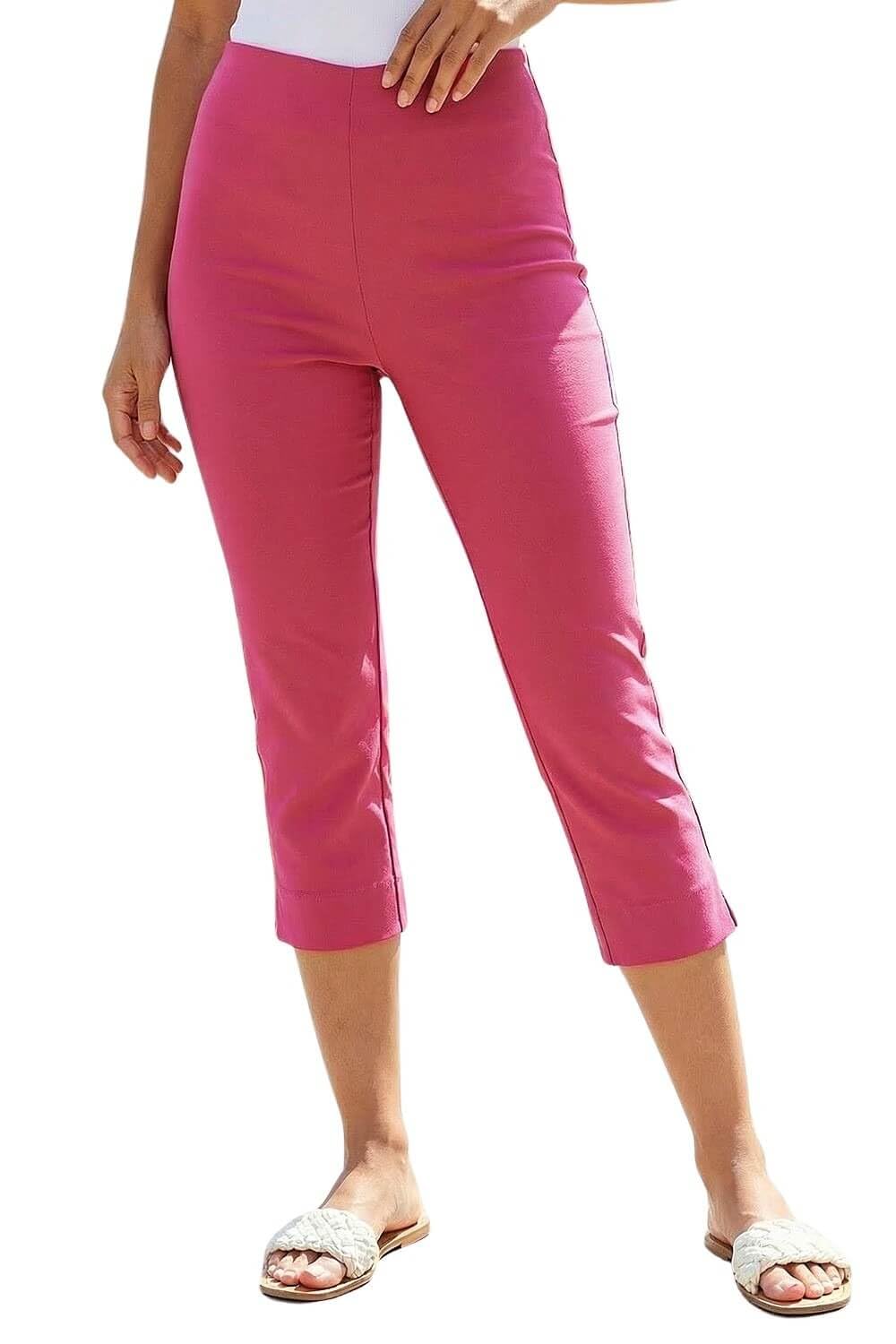 Roman Women's Cropped Stretch Trouser in Pink | Size: 12