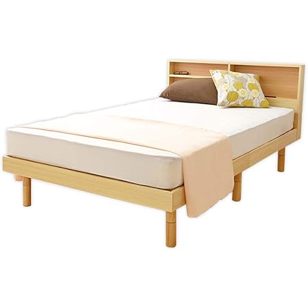 Amazon アイリスプラザ ベッド すのこ 棚付き ヘッドボード コンセント付き 2口 フレーム ナチュラル シングル Sksb S ベッドフレーム オンライン通販