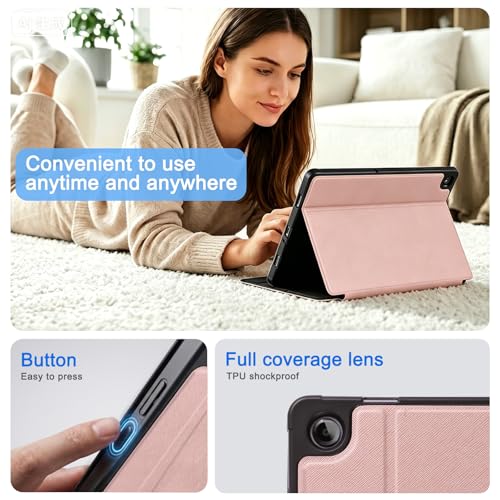 Image of CoBak Case for Samsung Galaxy Tab A11+ Plus 11 inch 2025, Multi-Viewing Angles, All New PU Leather Folio Stand Cover with Auto Sleep Wake Feature for Samsung Galaxy Tab A11+ Tablet 11-inch, Rose Gold