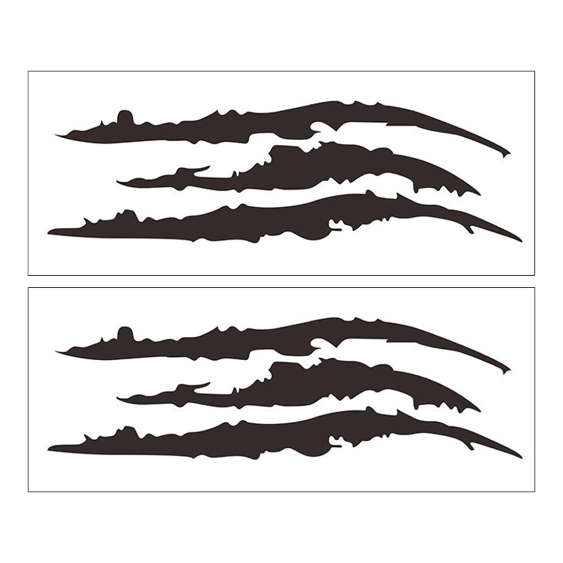 2 Pezzi Adesivo per Auto Graffi Artigli, Adesivi per Auto a Forma di Graffi Nero Adesivo Mostro Artigli Segni Adesivi Auto Tuning Strisce Decorative per Auto Nero
