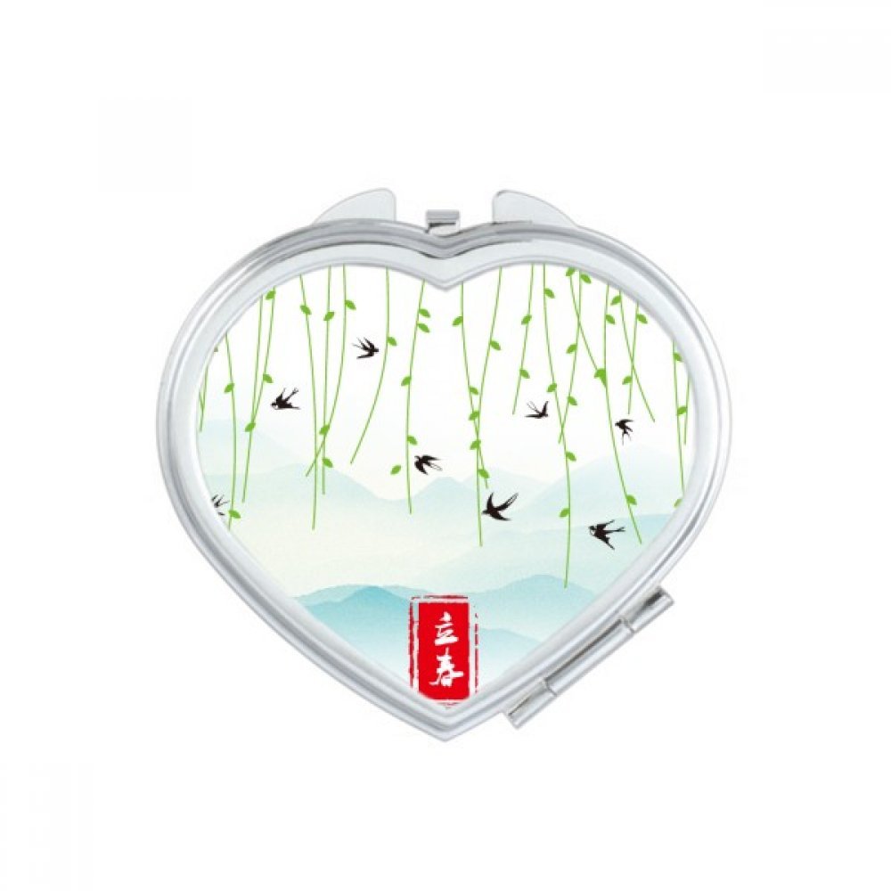 Miroir compact de poche à la main et pliable pour maquillage portable DIYthinker