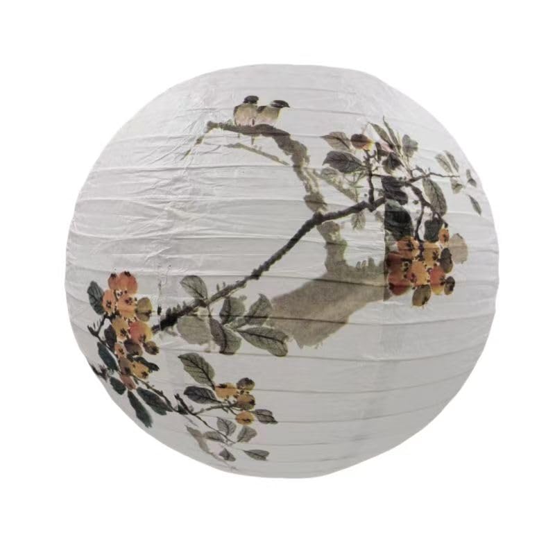 Faroles redondos de papel, estilo chino, cubierta de luz de 12 pulgadas, pantalla decorativa para colgar en restaurantes, bodas, cafeterías, fondos de fotos (níspero)
