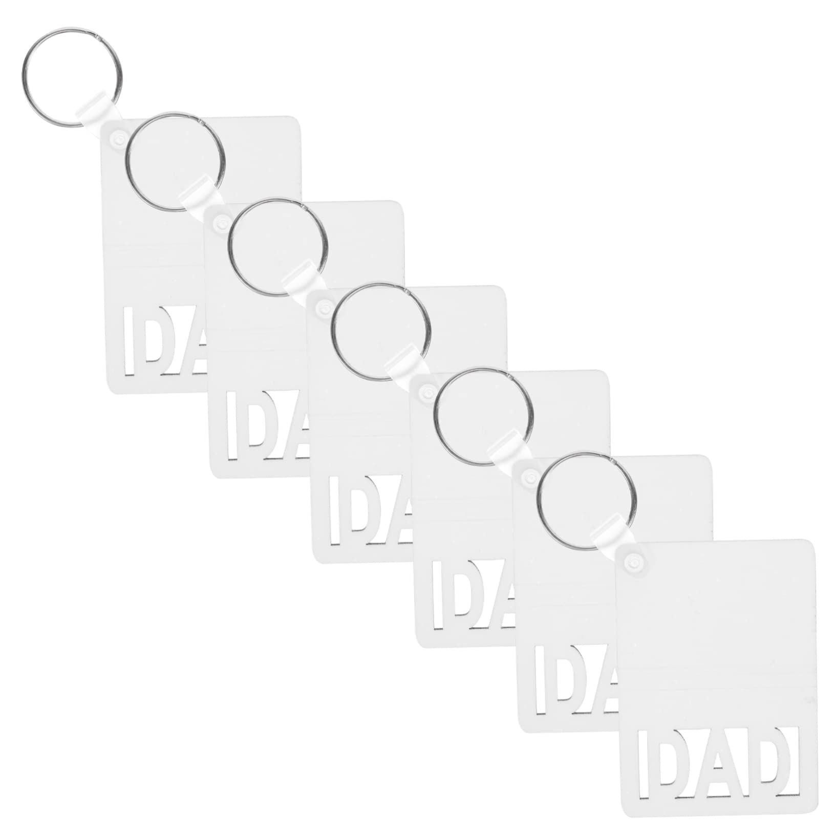 OSALADI 6 Pcs Mother's Day Keychain Momma Gifts Car Gifts Blank Keychains Heat Press Keychain Sublimation Keyring Sublimation Key Tags Sublimation Blanks Dad Sign Key Ring Hot Pressing