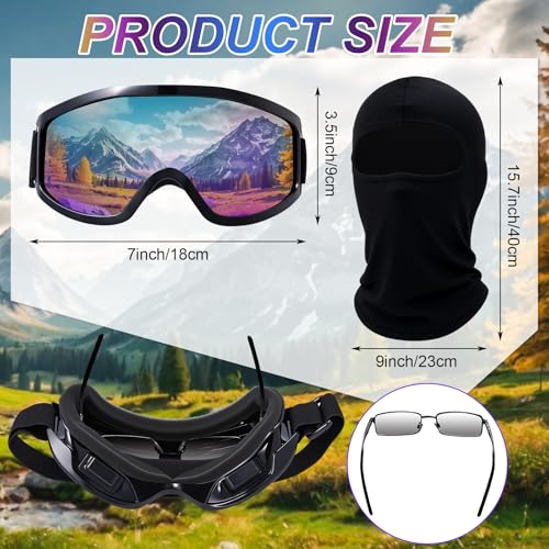 Image of Chicingyou 2 Pack Dirt Bike Goggles with 2 Balaclava Masks, Atv Motocross Motorcycle Goggles, UV Protection for Men Women