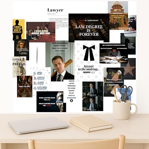 Image of Yellow Town India Law School Motivation Poster Kit | Set of A3 Posters for Law Students, Aspiring Lawyers & Advocates | Inspirational Wall Art for Study Rooms, Hostels & Offices