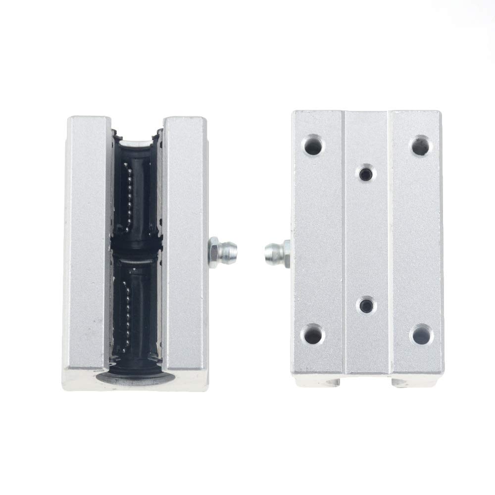 HJCMOONB Professional 1PC SBR10UU SBR12UU SBR16UU SBR20UU SBR16LUU SBR20LUU Linear Ball Bearing Block Open Type CNC Router SBR Linear Guide(Sbr20uu)